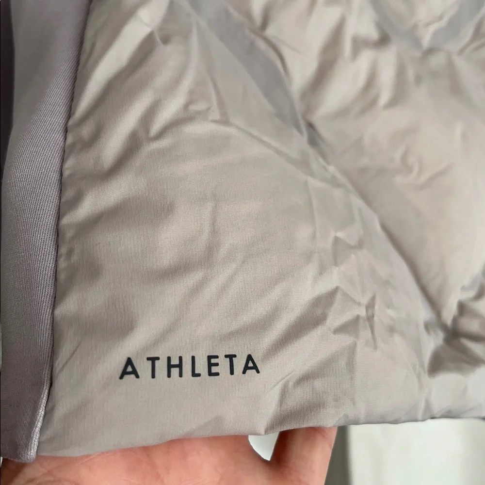 Athleta Puffer Full Zip‎ Jacket No Hood Lavender Gray Size XXS